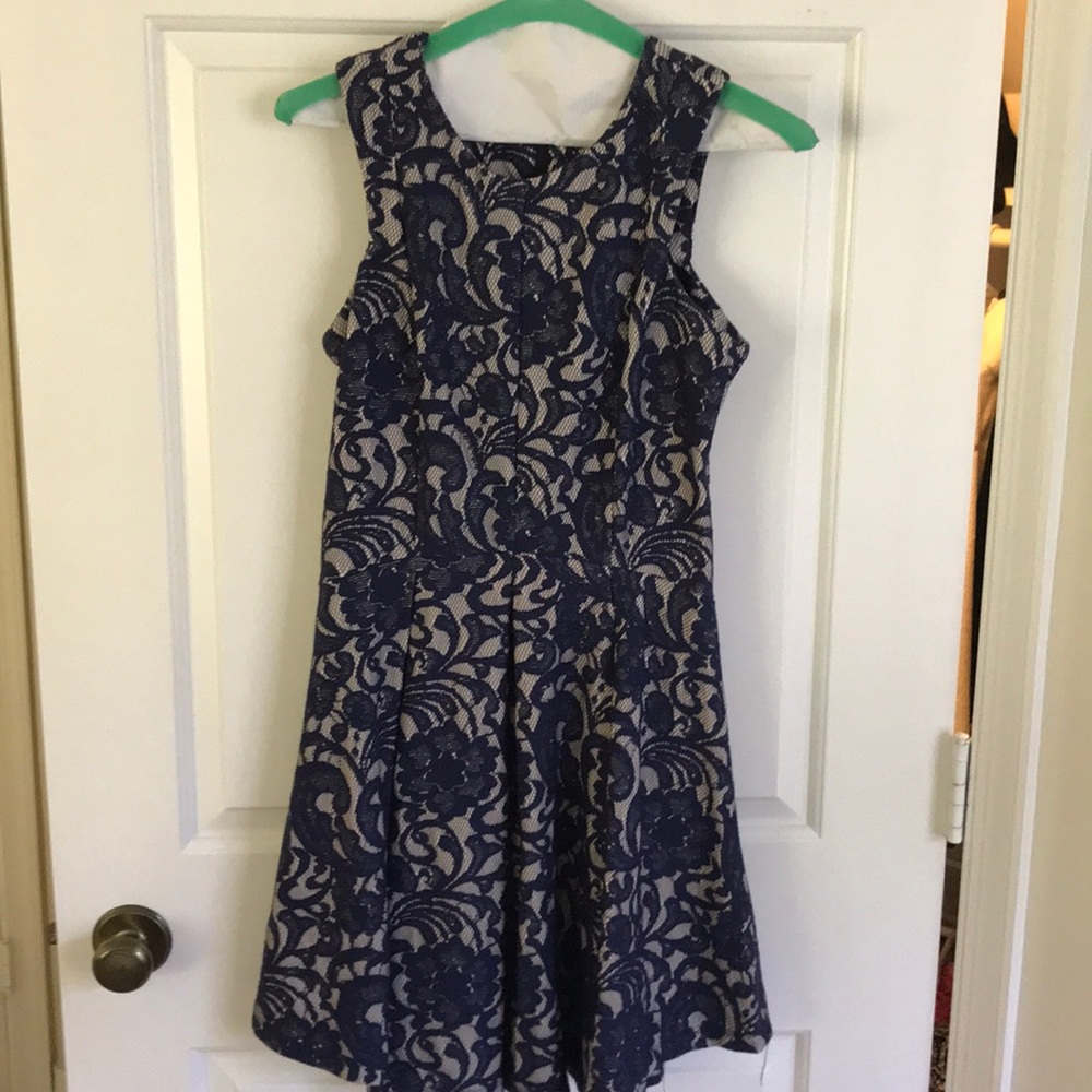 Navy blue lace dress